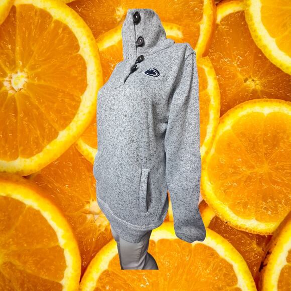 Champion Elite Men Penn State Fleece Quarter‎ Snap Up Pullover Sweatshirt Size M - Picture 1 of 8